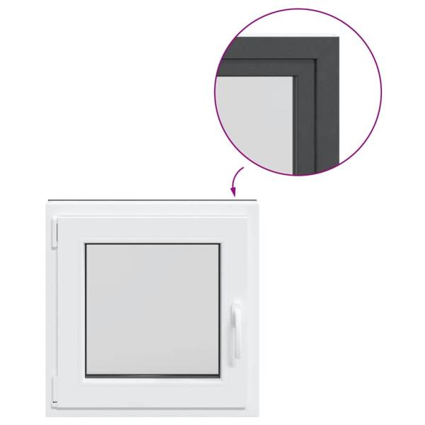 Kellerfenster "RISOR" 50x50 cm Drehkipp DIN Links Anthrazit