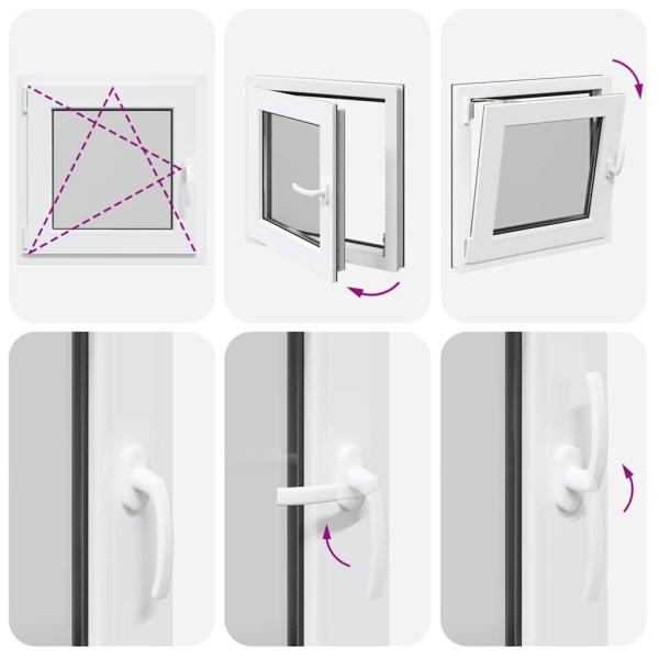 Kellerfenster "RISOR" 50x50 cm Drehkipp DIN Links Anthrazit