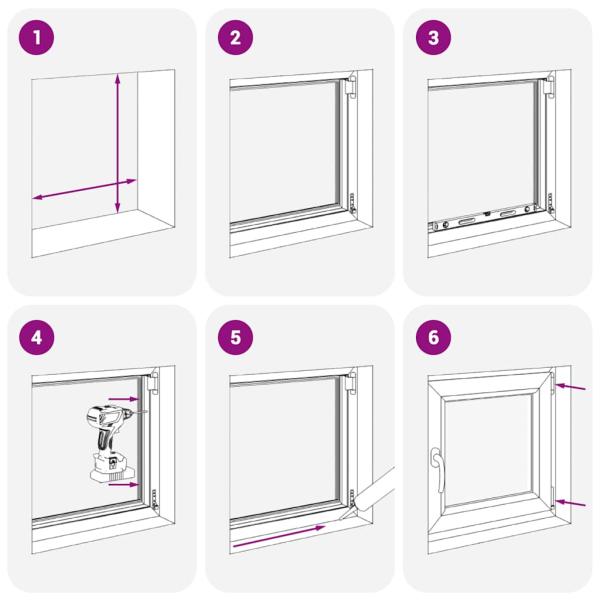Kellerfenster "RISOR" 50x50 cm Drehkipp DIN Links Anthrazit