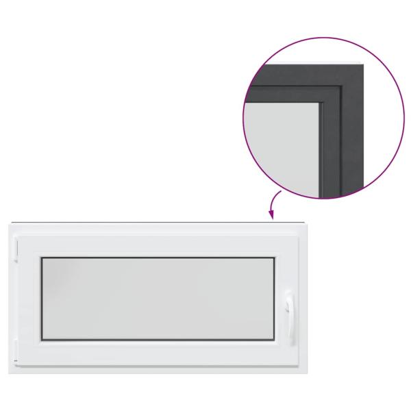 Kellerfenster "RISOR" 100x50 cm Drehkipp DIN Links Anthrazit