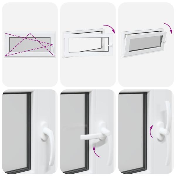 Kellerfenster "RISOR" 100x50 cm Drehkipp DIN Links Anthrazit