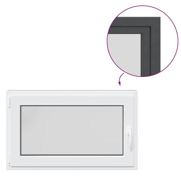 Kellerfenster "RISOR" 100x70 cm Drehkipp DIN Links Anthrazit
