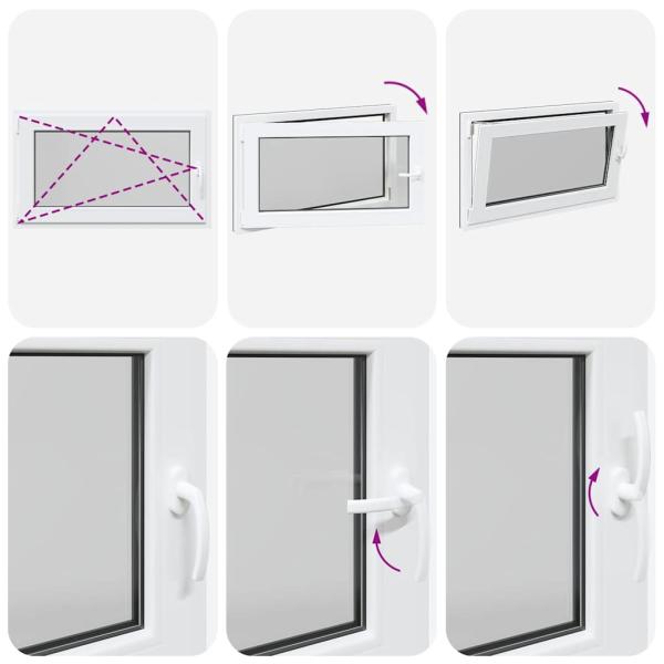 Kellerfenster "RISOR" 100x70 cm Drehkipp DIN Links Anthrazit
