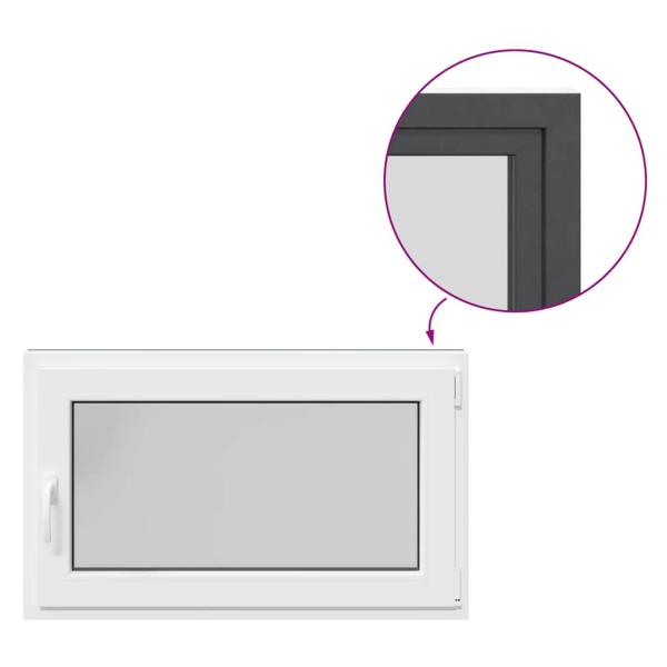 Kellerfenster "RISOR" 100x60 cm Drehkipp DIN Rechts Anthrazit