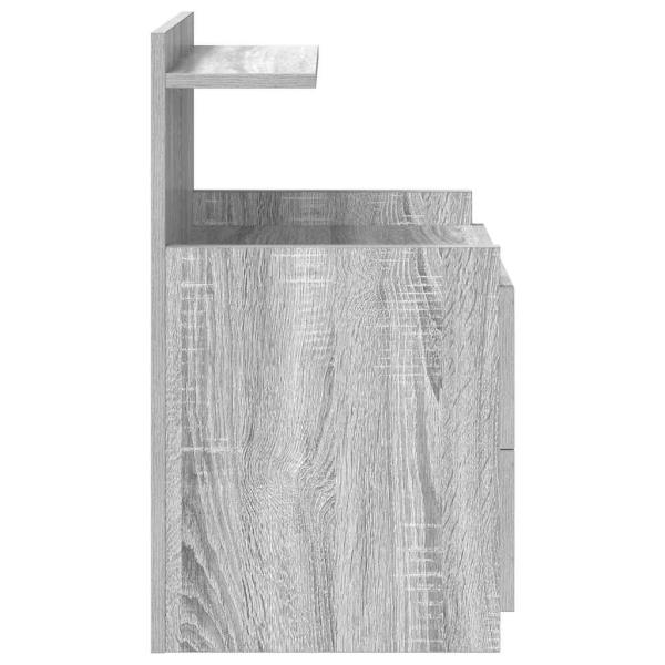 Nachttische 2-tlg. mit 2 Schubladen Grau Sonoma 40x36,5x62 cm