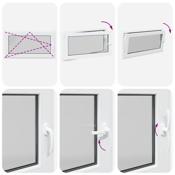 Kellerfenster "RISOR" 110x70 cm Drehkipp DIN Links Weiß