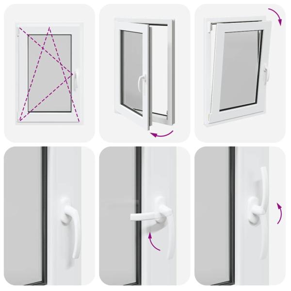 Kellerfenster "RISOR" 60x100 cm Drehkipp DIN Links Weiß