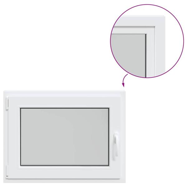 Kellerfenster "RISOR" 80x50 cm Drehkipp DIN Links Weiß