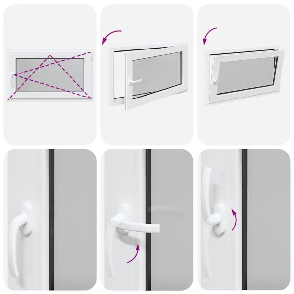 Kellerfenster "RISOR" 100x70 cm Drehkipp DIN Rechts Weiß