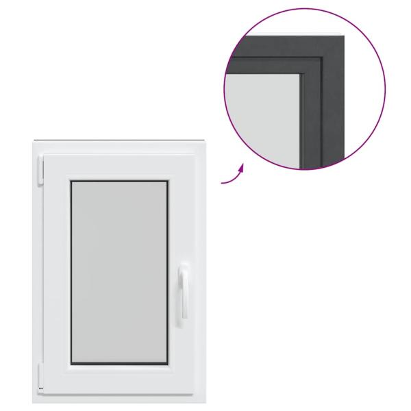 Kellerfenster "RISOR" 50x75 cm Drehkipp DIN Links Anthrazit