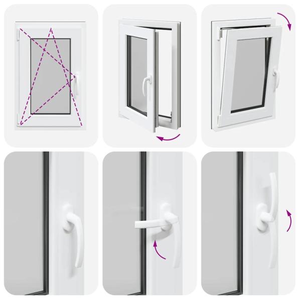 Kellerfenster "RISOR" 50x75 cm Drehkipp DIN Links Anthrazit