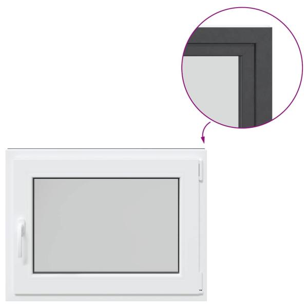 Kellerfenster "RISOR" 80x50 cm Drehkipp DIN Rechts Anthrazit