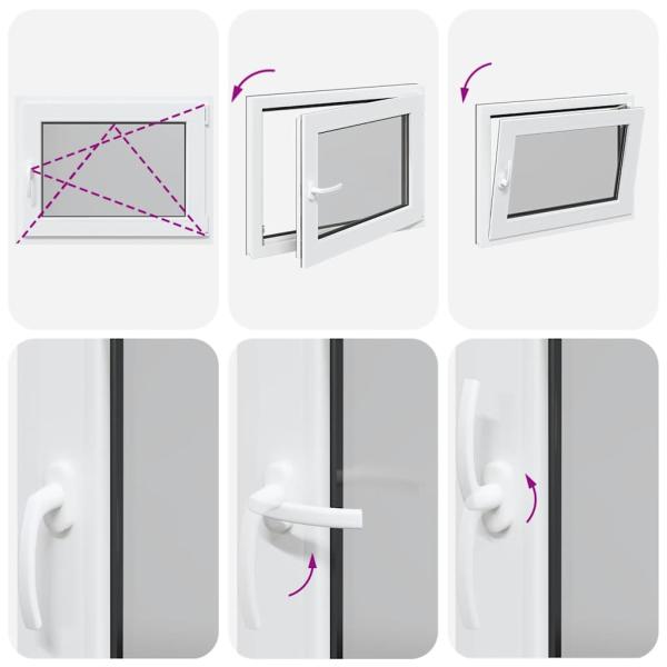 Kellerfenster "RISOR" 80x50 cm Drehkipp DIN Rechts Anthrazit