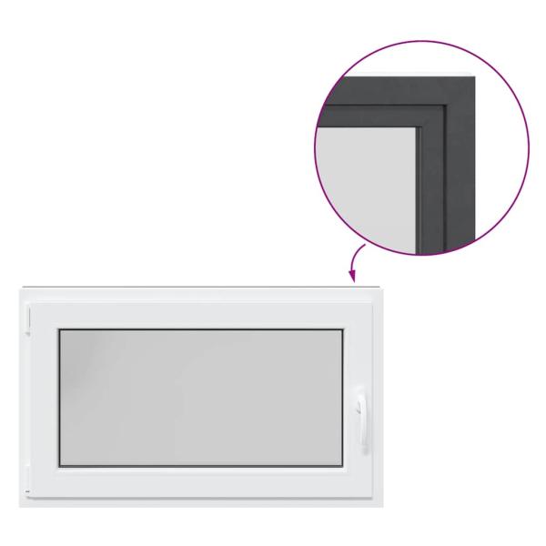 Kellerfenster "RISOR" 100x70 cm Drehkipp DIN Links Anthrazit