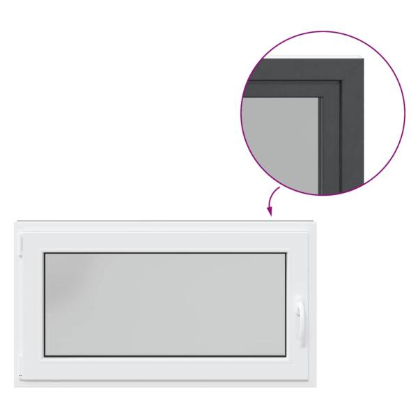 Kellerfenster "RISOR" 110x50 cm Drehkipp DIN Links Anthrazit