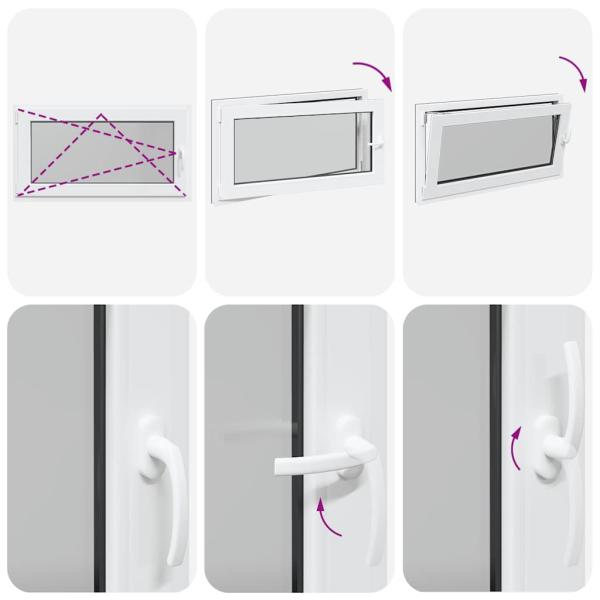 Kellerfenster "RISOR" 110x50 cm Drehkipp DIN Links Anthrazit