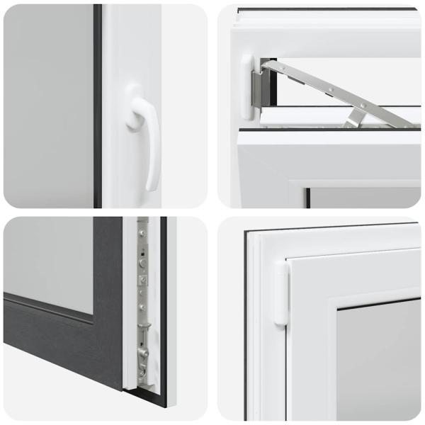 Kellerfenster "RISOR" 110x50 cm Drehkipp DIN Links Anthrazit