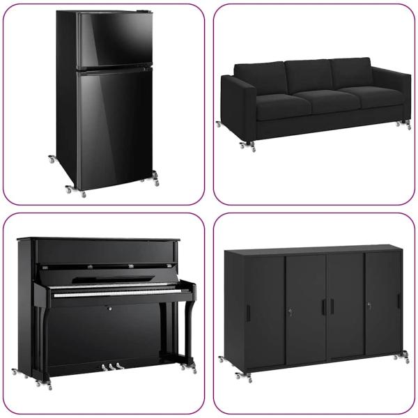 Möbelrollen 4 Stk. 16x14,5x5,5 cm Stahl 180 kg