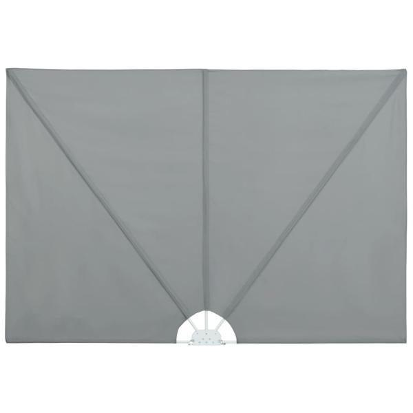 Faltbarer Terrassen-Seitenfächer Grau 400×200 cm