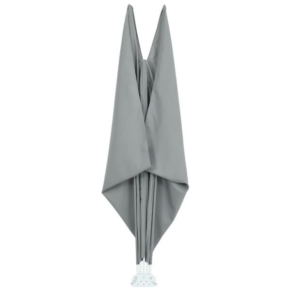 Faltbarer Terrassen-Seitenfächer Grau 400×200 cm