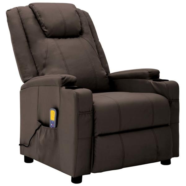 Massagesessel Braun Kunstleder
