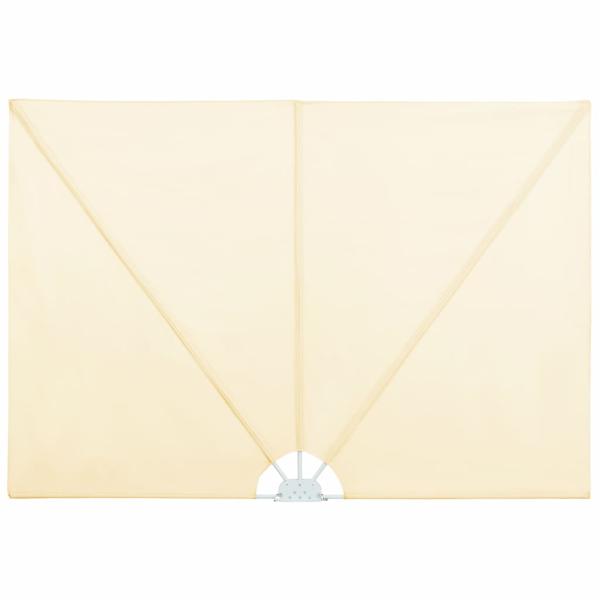Faltbarer Terrassen-Seitenfächer Creme 300×150 cm