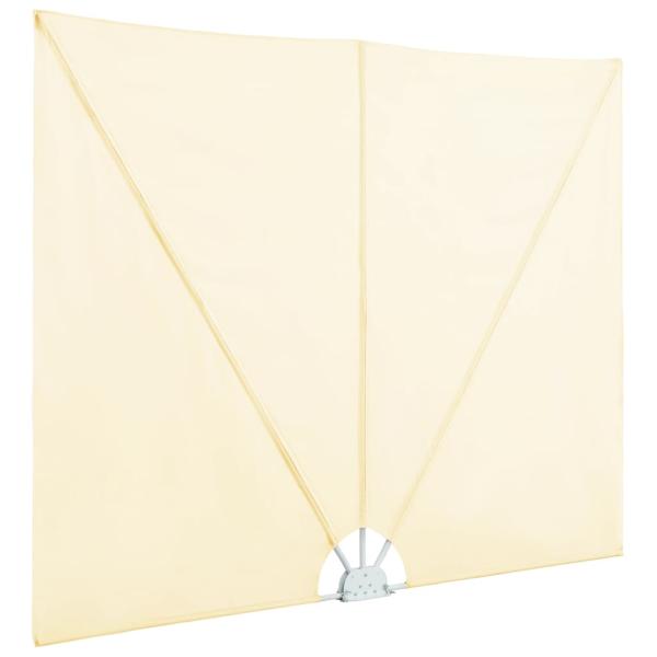 Faltbarer Terrassen-Seitenfächer Creme 300×150 cm