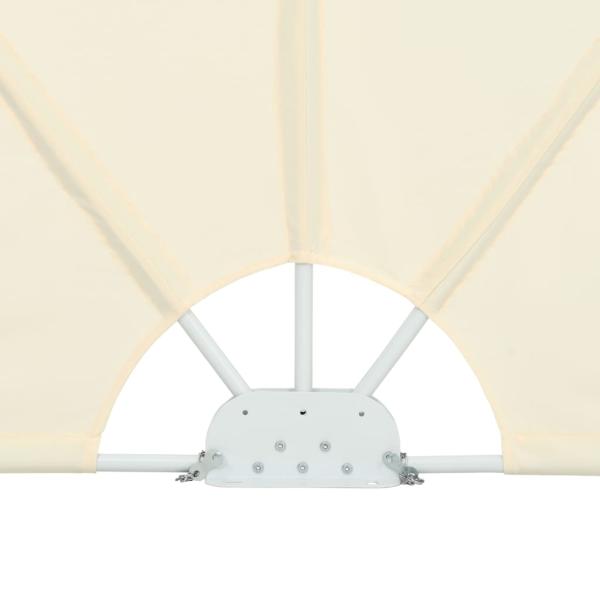 Faltbarer Terrassen-Seitenfächer Creme 300×150 cm