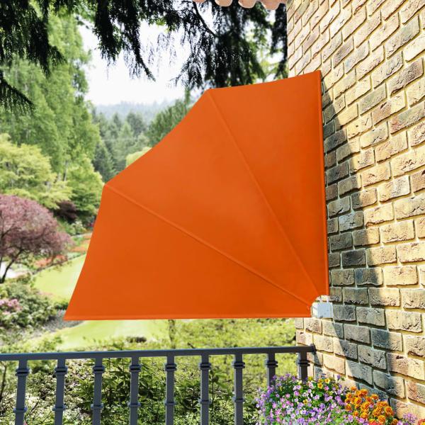 ARDEBO.de - Faltbarer Balkonfächer Terracotta-Rot 140×140 cm