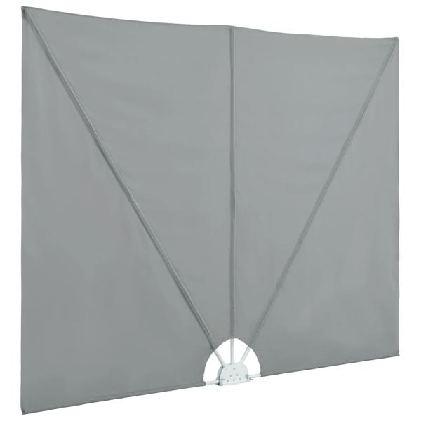 Faltbarer Terrassen-Seitenfächer Grau 240 × 160 cm