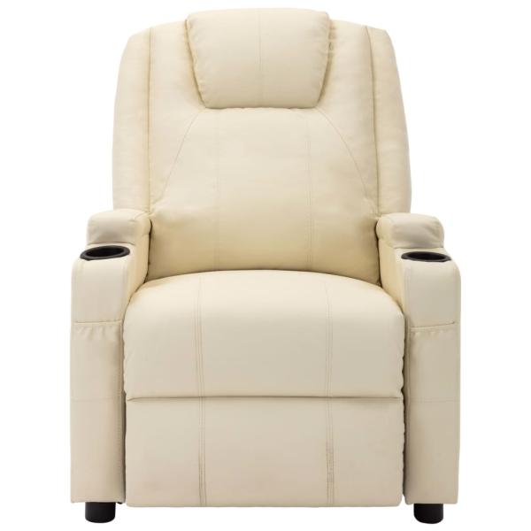 Massagesessel Cremeweiß Kunstleder
