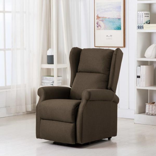 ARDEBO.de - Aufstehsessel Braun Stoff