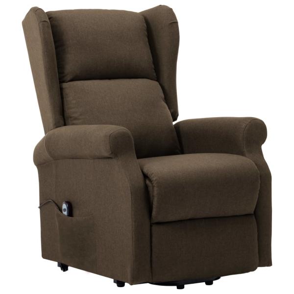 Aufstehsessel Braun Stoff