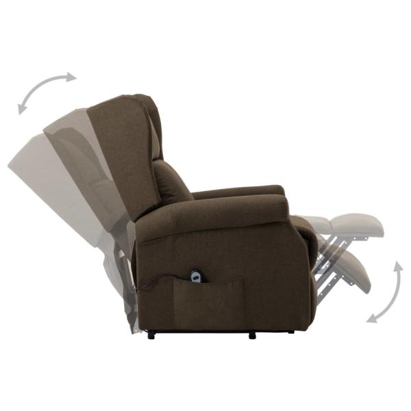 Aufstehsessel Braun Stoff