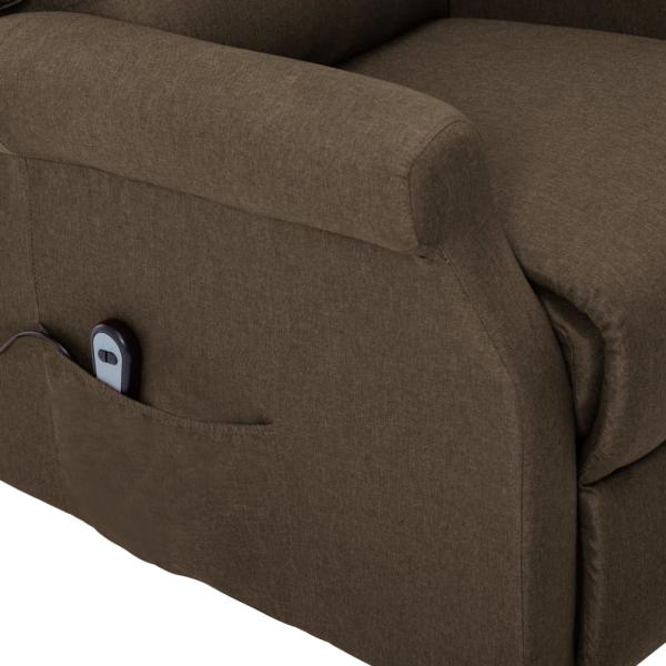 Aufstehsessel Braun Stoff