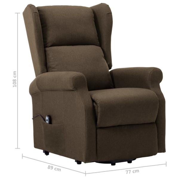 Aufstehsessel Braun Stoff