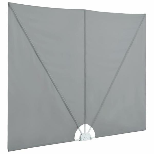 Faltbarer Terrassen-Seitenfächer Grau 300×200 cm