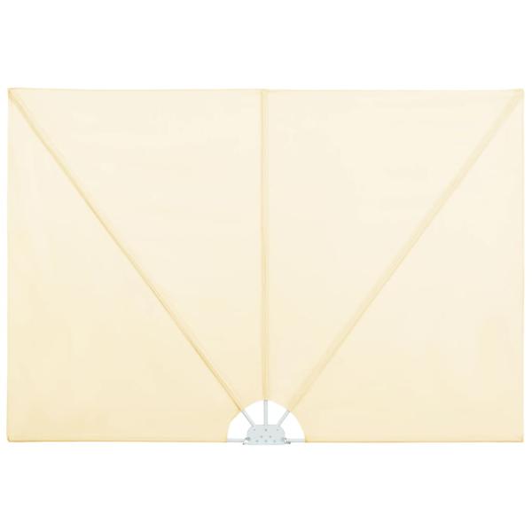 Faltbarer Terrassen-Seitenfächer Creme 240×160 cm