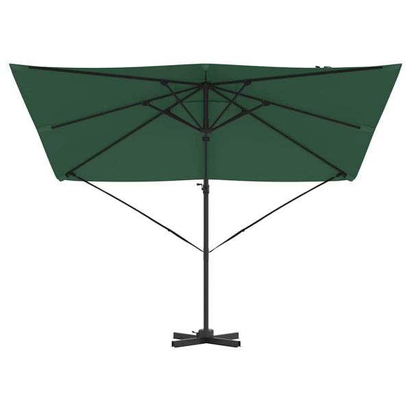 Freischwingender Roma-Parasol Grün 286x285x265 cm Aluminium
