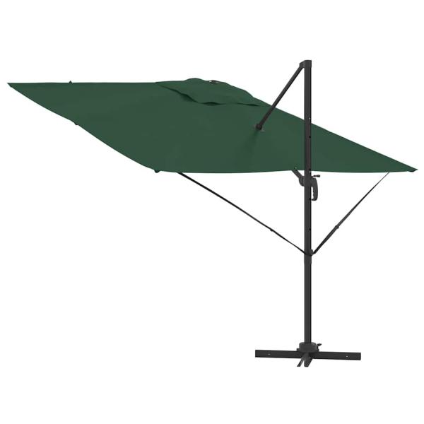 Freischwingender Roma-Parasol Grün 286x285x265 cm Aluminium