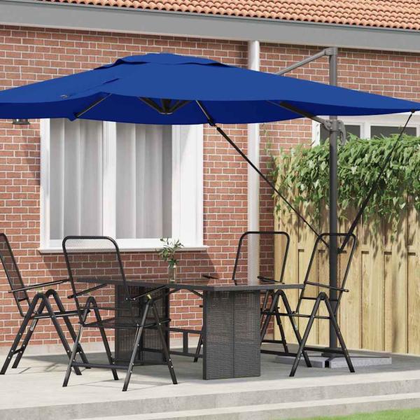 ARDEBO.de - Patio-Schirm Azurblau Aluminium, Polyester 3m