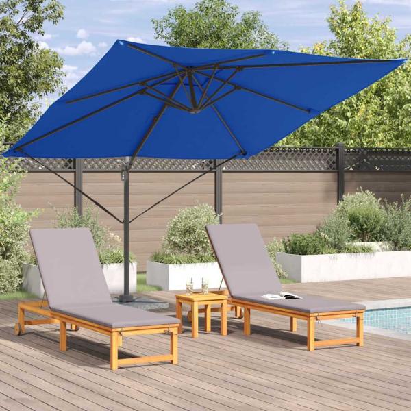 Patio-Schirm Azurblau Aluminium, Polyester 3m