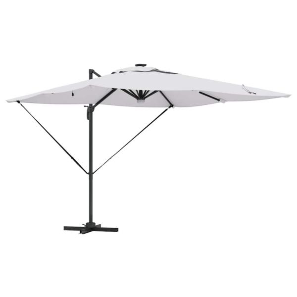 Freischwinger Roma Sonnenschirm mit LEDs Sand 286x285x270 cm Aluminium