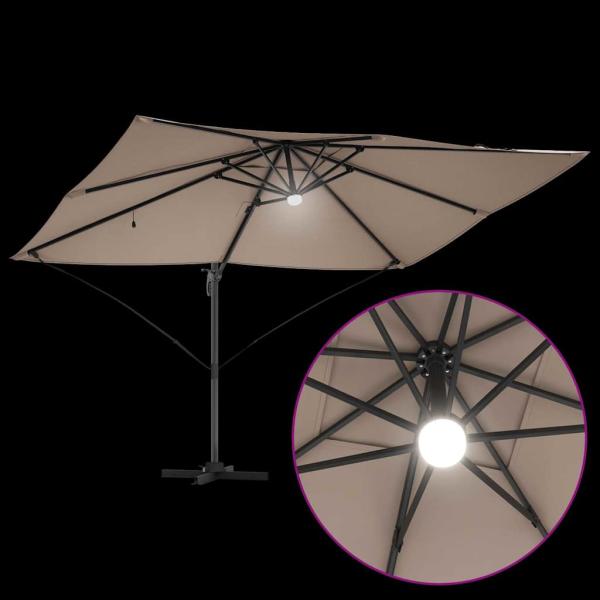 Cantilever Sonnenschirm - Taupe Taupe Stoff Groß Höhenverstellbar