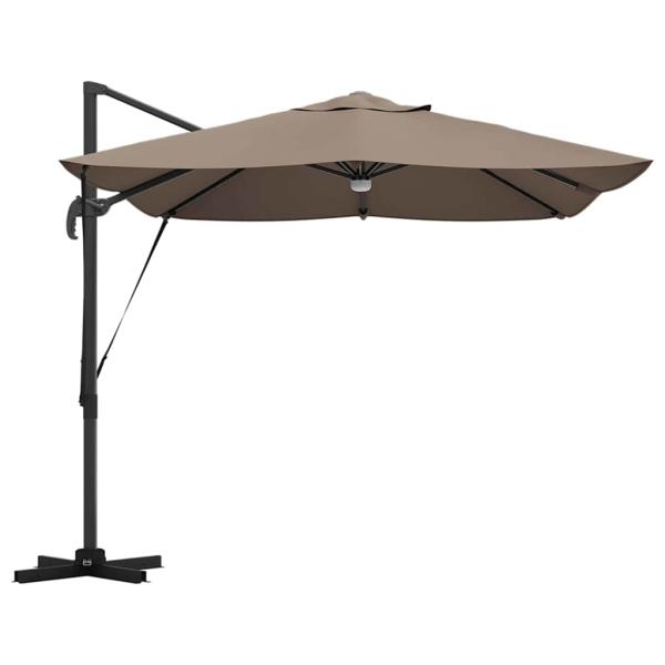 Cantilever Sonnenschirm - Taupe Taupe Stoff Groß Höhenverstellbar