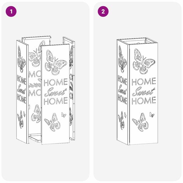 Regenschirmständer Anthrazit Metall Mittel Muster