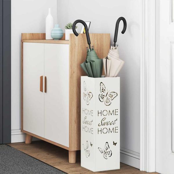 Regenschirmständer Weiß Metall Mittel Dekorative Intarsien