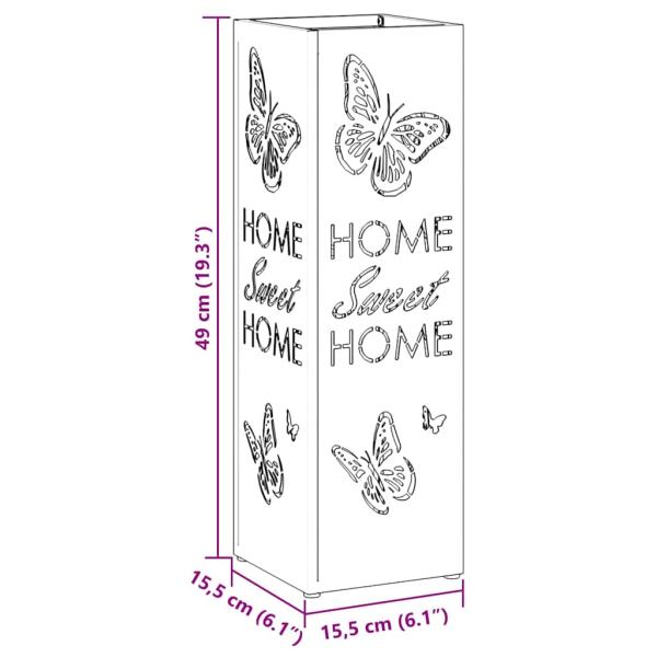 Regenschirmständer Weiß Metall Mittel Dekorative Intarsien