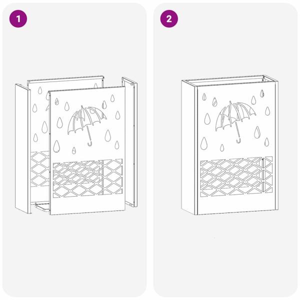 Regenschirmständer Senfgelb Stahl Mittel Dekorative Details