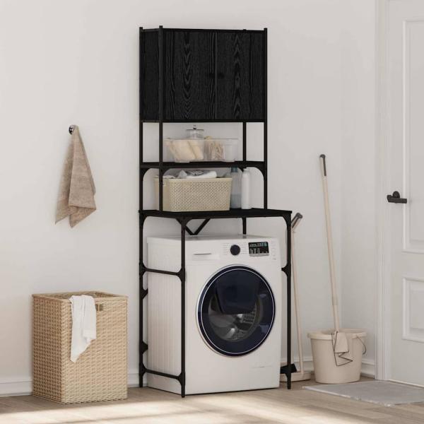 ARDEBO.de - Waschmaschinen-Schrank Schwarze Eiche 68x48,5x194 cm